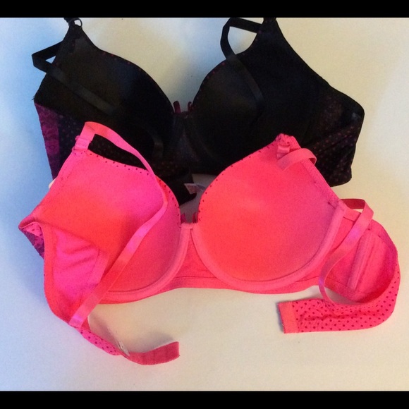 2 Ladies Polkadot Underwire Bra’s Lace Detail NWT - Picture 4 of 5